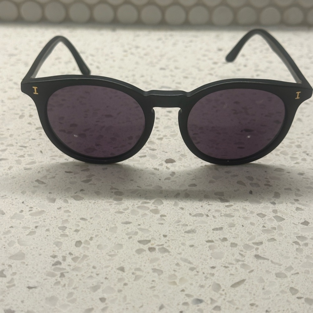 Illesteva Black Sunglasses with Gold Temple Accent